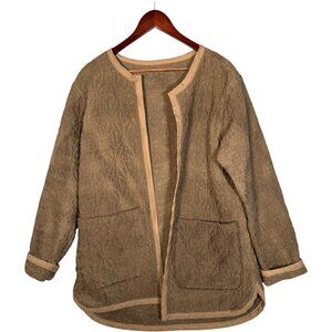 Cotton Textured Jacket Earthy Lagenlook Goblincore